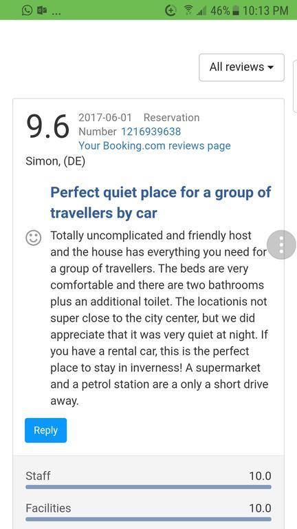 Jane'S Villa Free Parking Inverness Ngoại thất bức ảnh